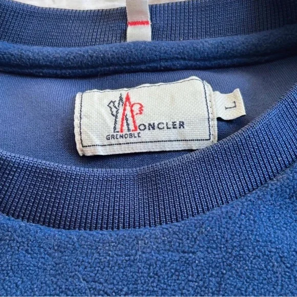Navy Blue Moncler Crewneck Sweatshirt - Picture 4 of 9